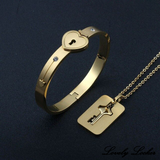 LovelyLocker™ Lock bracelet & Necklace set